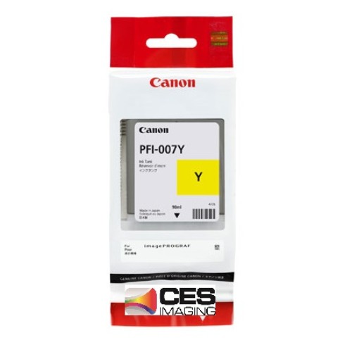 PFI-007Y Canon Dye Yellow Ink Tank - 90ml-2146C001AA